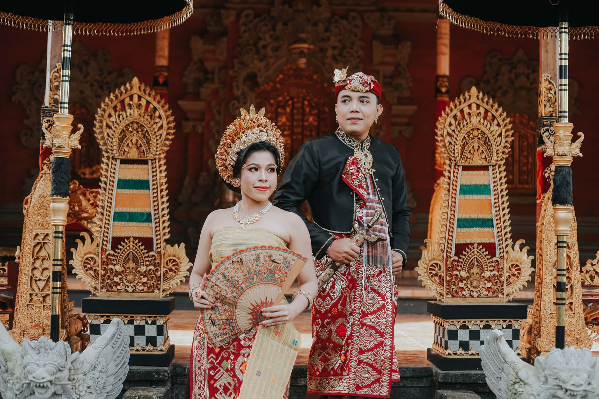 Arma dan Ayu bersama di pelaminan